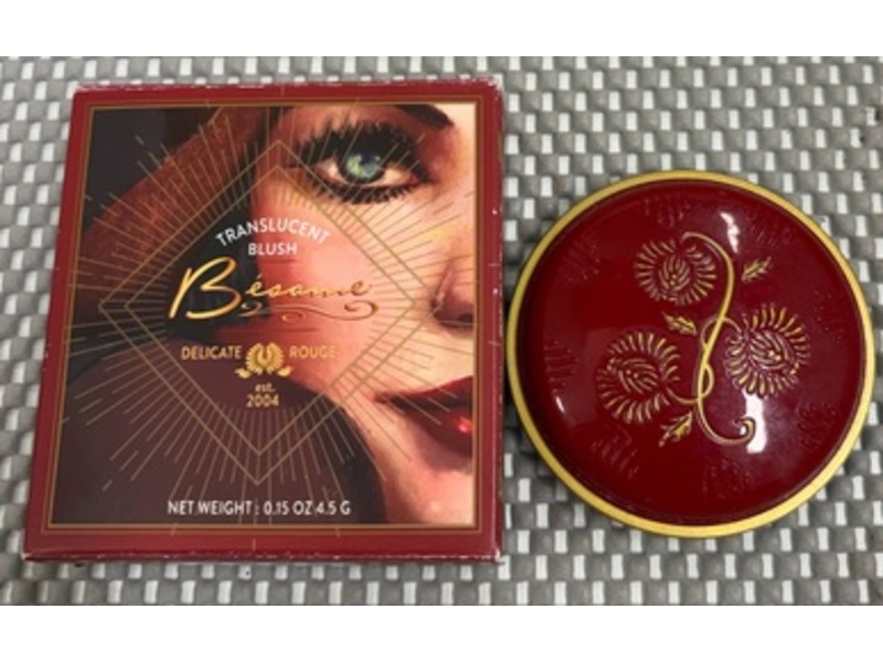 Besame Delicate Rouge Translucent Blush, Raspberry, 0.15 oz/4.5 g