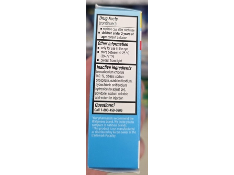 Walgreens Eye Allergy Itch Relief, 0.12 fl oz/3.5 mL, Pack Of 2