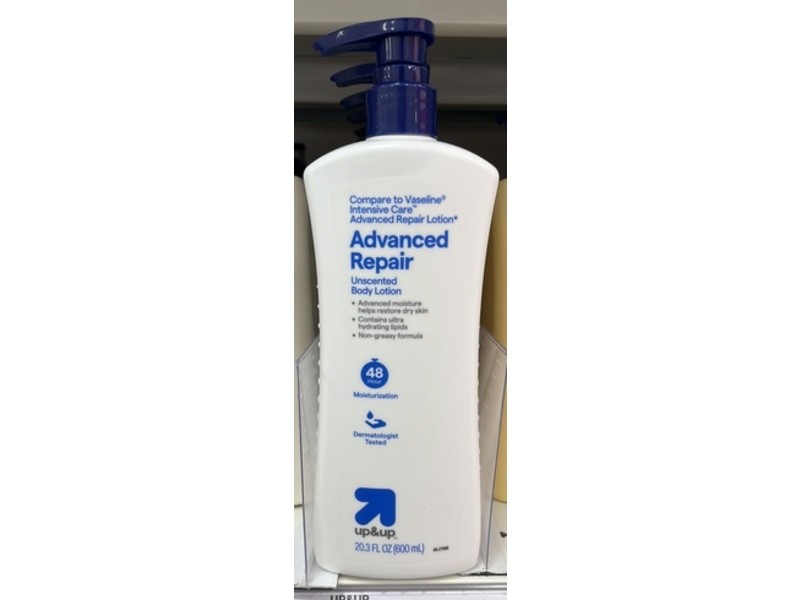 Up & Up Advanced Repair Body Lotion, Unscented, 20.3 fl oz/600 mL