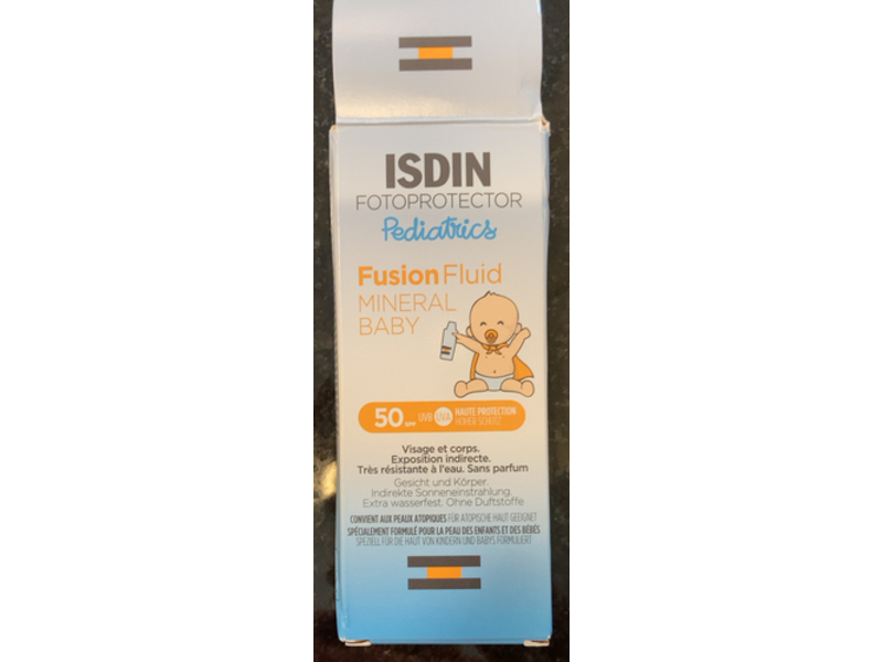 Isdin Fotoprotector Pediatrics Fusion Fluid Mineral Baby Sunscreen , SPF 50, 50 mL