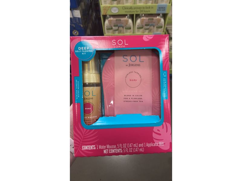 SOL by Jergens Sunless Tanning Water Mousse and Mitt, Deep (5 Fluid Ounce)