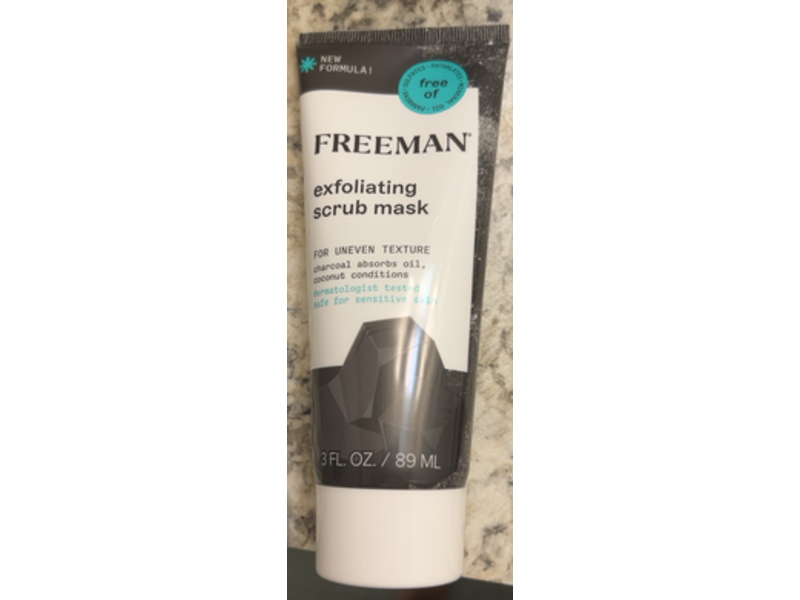 Freeman Exfoliating Facial Scrub Mask, Charcoal Oil & Coconut, 3 fl oz/89 mL