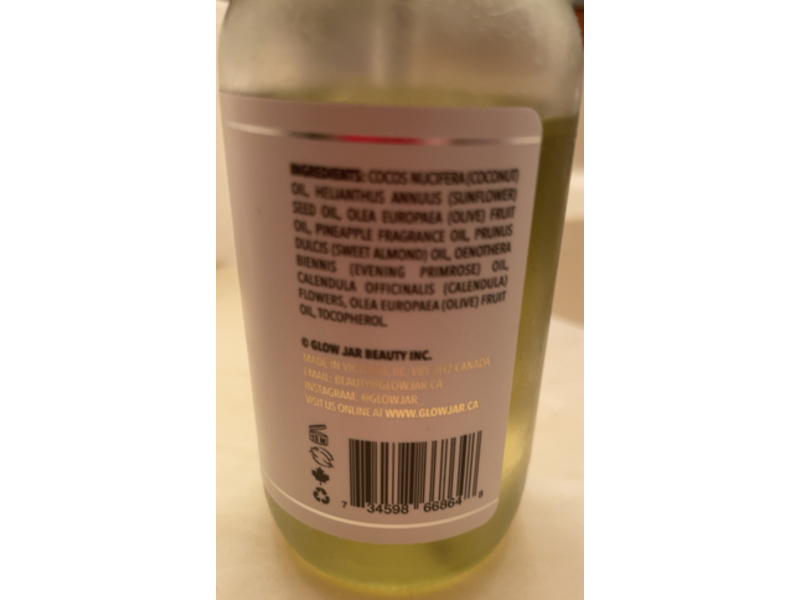 Glow Jar Beauty Pineapple Body Oil, 4 oz/118 mL