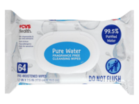 CVS Health Pure Water Fragrance-Free Cleansing Wipes, 64 Count - Image 2