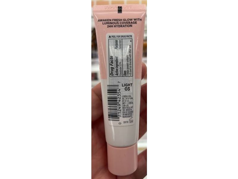 L'Oreal Paris Skin Paradise Water-Infused Tinted Moisturizer, SPF 19, Light 03, 1 fl oz/30 mL