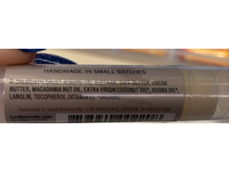 Lux Nature Natural Intense Moisture Lip Balm, Simple Natural