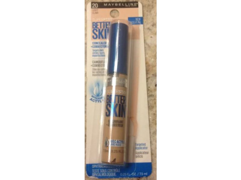 Maybelline New York Superstay Better Skin Concealer, 20 Light, 0.25 fl oz/7.5 mL
