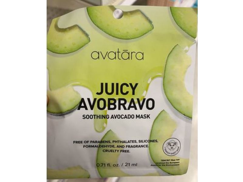 Avatara Avobravo Soothing Mask, Avocado, 0.7 fl oz/21 mL