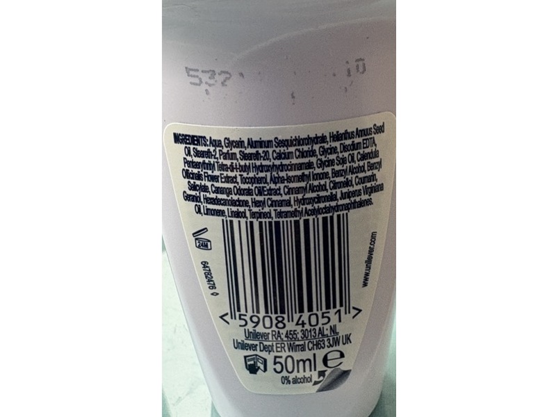 Dove Advanced Care Invisible Dry Roll-On Antiperspirant, White Freesia Scent, 50 mL