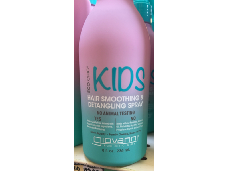 Eco Chic Kids Hair Smoothing & Detangling Spray, 8 fl oz/236 mL