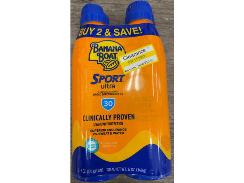 Banana Boat Ultra Sport Ultra Clear Sunscreen Spray, SPF 30