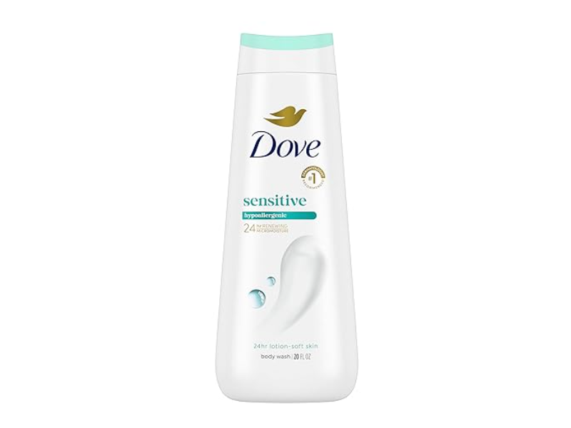 Dove Sensitive Skin Body Wash, 20 fl oz/521 mL