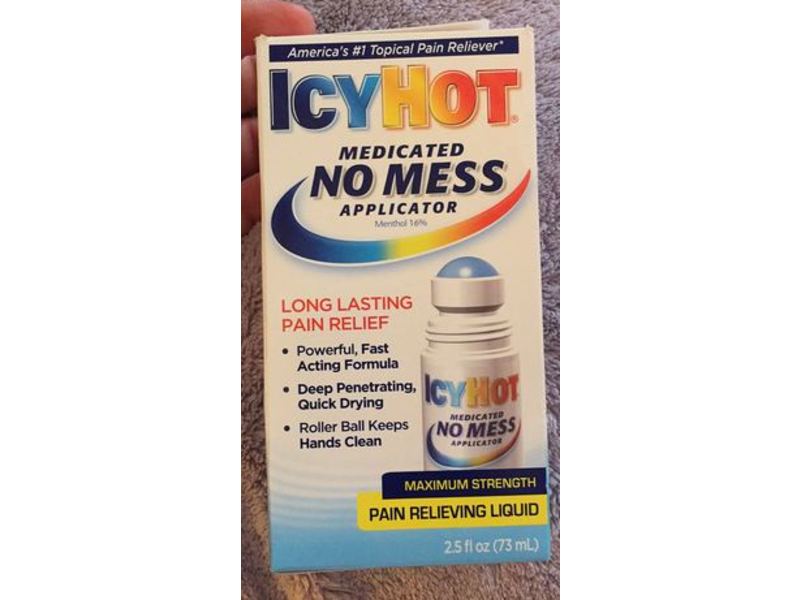 Icyhot Medicated No Mess Applictor Pain Relieving Liquid, 2.5 fl oz/73 mL