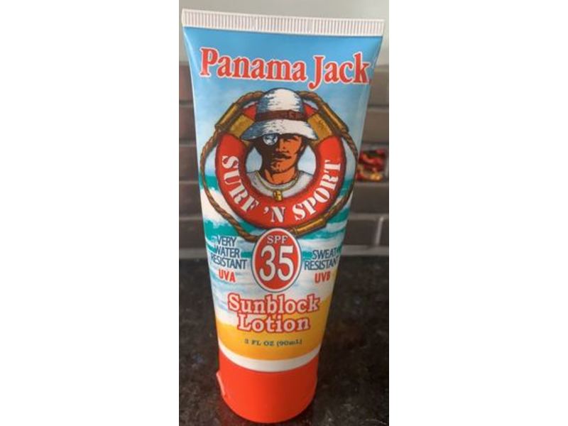Panama Jack Surf 'N Sport Sunblock Lotion, SPF 35, 3 fl oz/90 mL