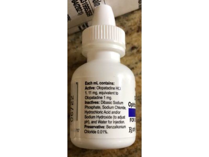 Olopatadine Hydrochloride Ophthalmic Solution USP, 0.1%, 5mL, Golden State Medical Supply, Inc (RX)