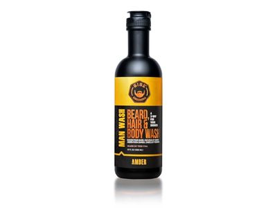 Gibs Grooming Beard, Hair & Body Wash, Amber, 12 fl oz/355 mL
