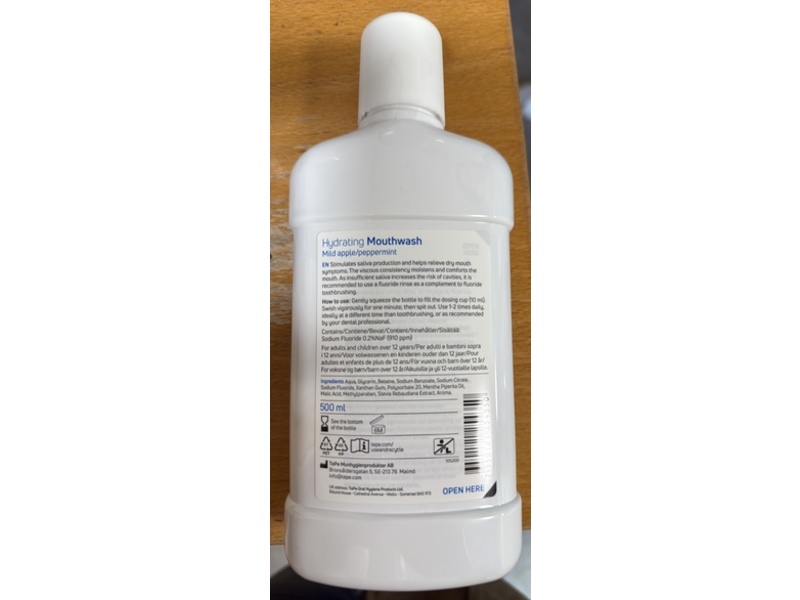 Tepe Hydrating Mouthwash, Mild Apple & Peppermint, 500 mL