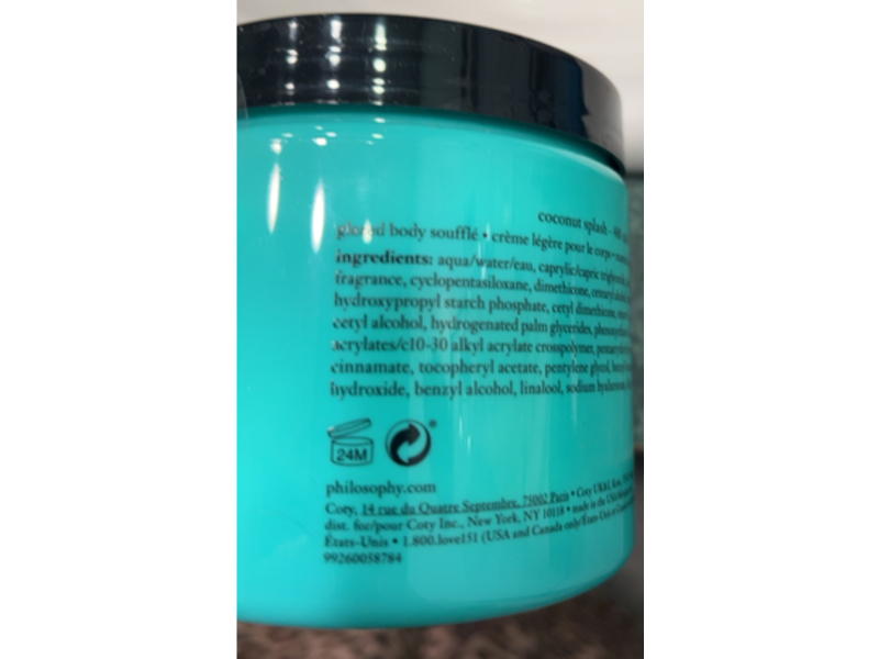Philosophy Coconut Splash Glazed Body Souffle, 16 fl oz