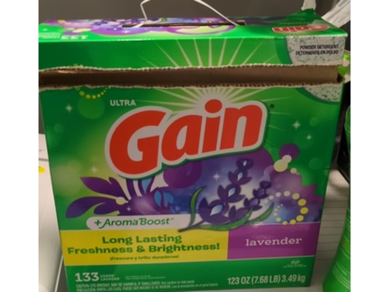 Gain Long Lasting Freshness & Brightness + Aroma Boost Laundry Detergent, Lavender, 133 Loads, 123 oz/3.49 kg