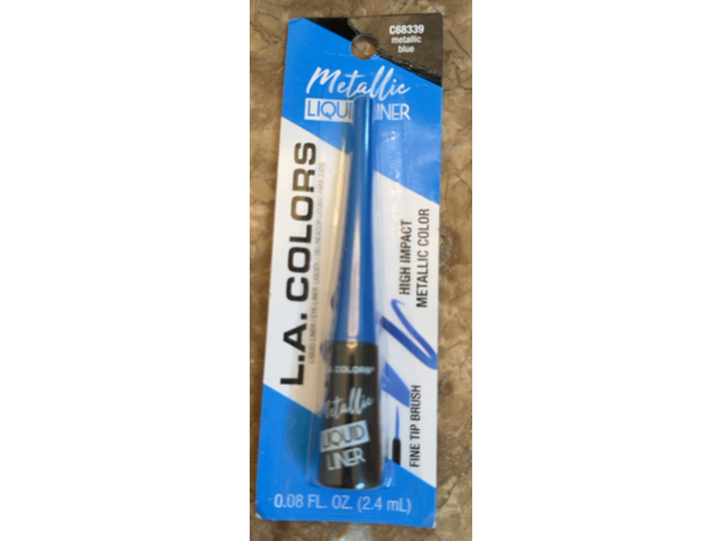 L.A. Colors Metallic Liquid Liner, Metallic Blue, 0.08 fl oz/2.4 mL