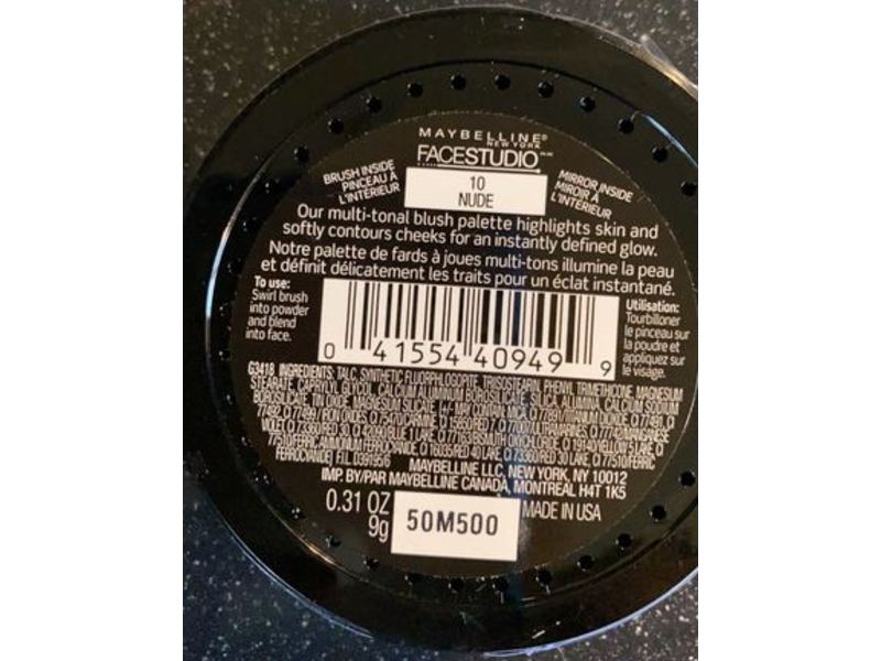 Maybelline New York Master Hi - Lighting Blush, 10 Nude, 0.31 oz/9 g