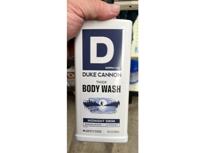 Duke Cannon Supply Co. Thick Body Wash, Midnight Swim, 18 fl oz/532 mL