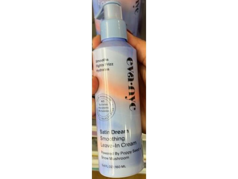 Eva Nyc Satin Dream Smoothing Leave-In Cream, Poppy Seed + Snow Mushroom, 5.4 fl oz/160 mL