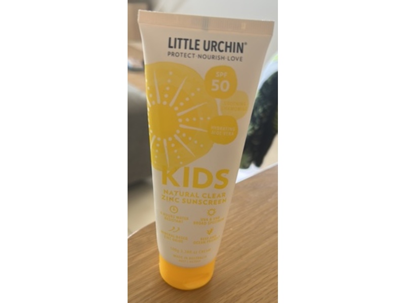 Little Urchin Kids Natural Clear Zinc Sunscreen, SPF 50, 3.38 fl oz/100 g