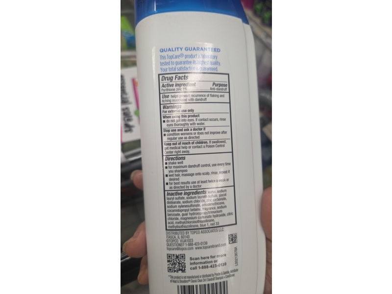 TopCare 2-In-1 Everyday Clean Dandruff Shampoo + Conditioner, 12.5 fl oz/370 mL