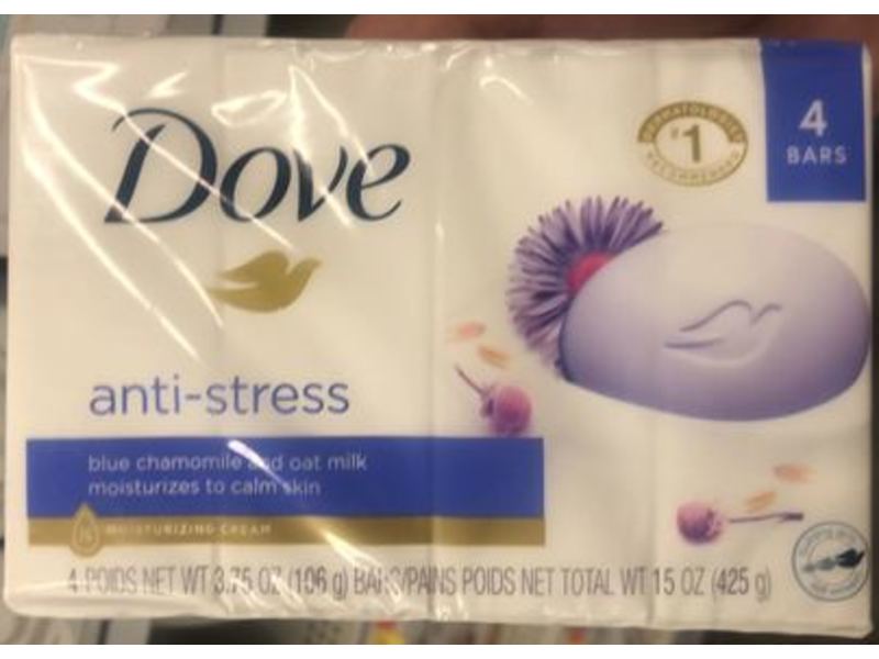 Dove Beauty Anti-Stress Cleanser Bar, 3.75 oz/106 g