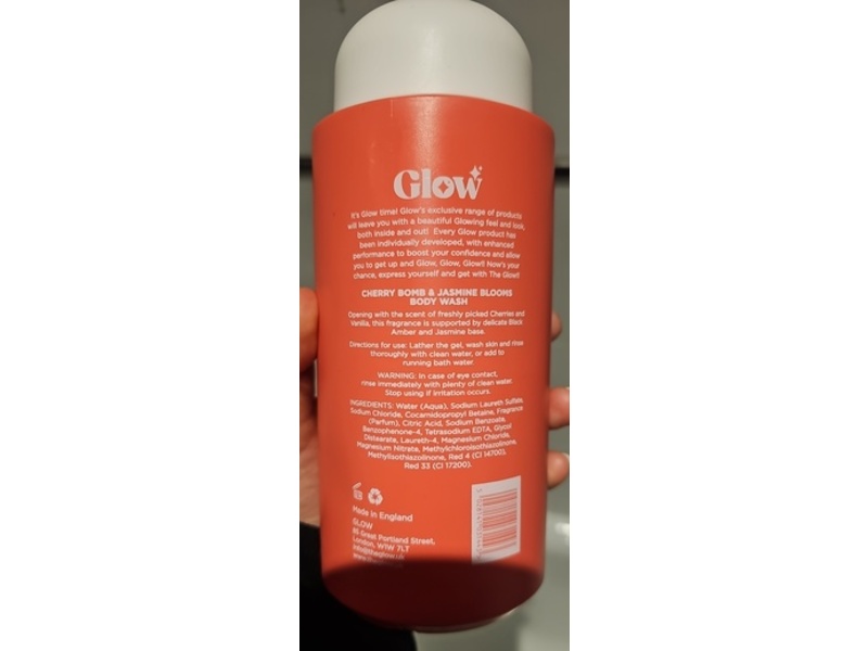 Glow Cleansing Body Wash, Cheery Bomb & Jasmine Blooms, 25.36 fl oz/750 mL