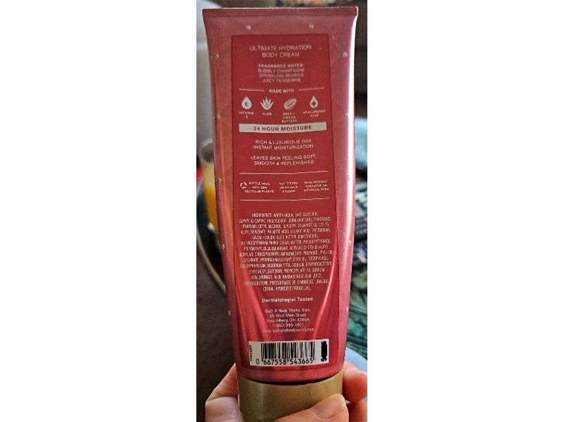 Bath & Body Works Hydration Body Cream, Champagne Toast, 8 oz/226 g