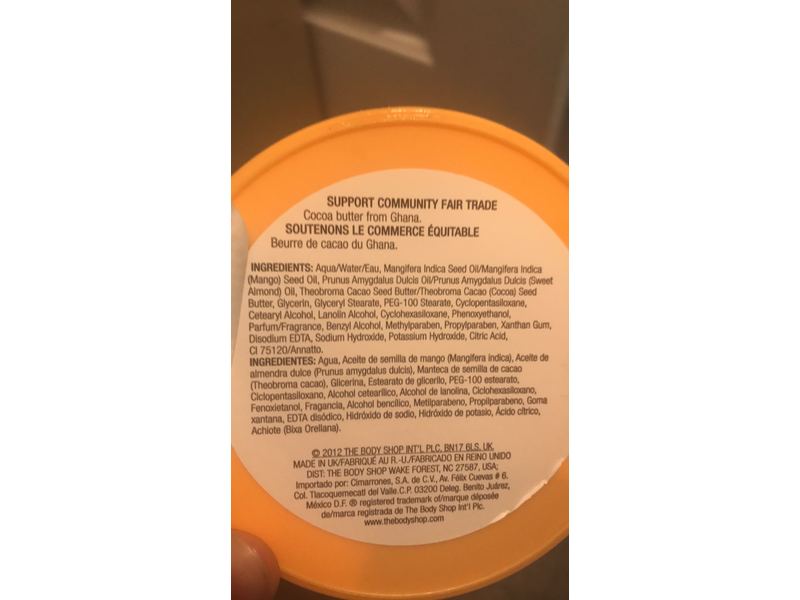 The Body Shop Mango Body Butter, 9.6 oz/200 mL