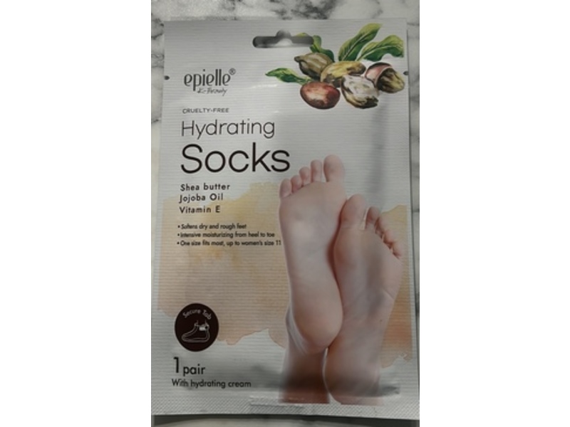 Epielle Hydrating Socks, Shea Butter, Jojoba Oil & Vitamin E, Pack Of 6
