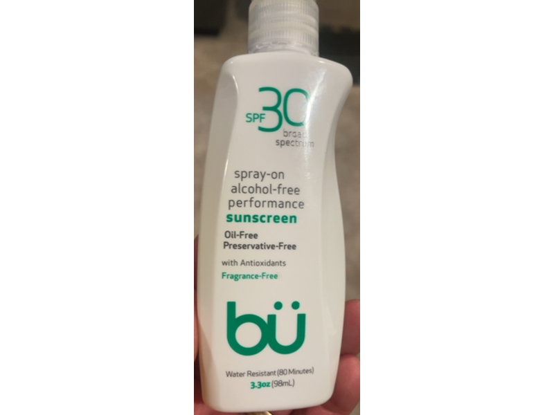 Bu Spray on Sunscreen, SPF 30, 3.3 oz/98 mL