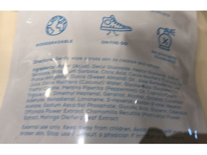 Megababe Shower Sheet Body Cleansing Cloths, Cucumber, Mint, 10 Counts