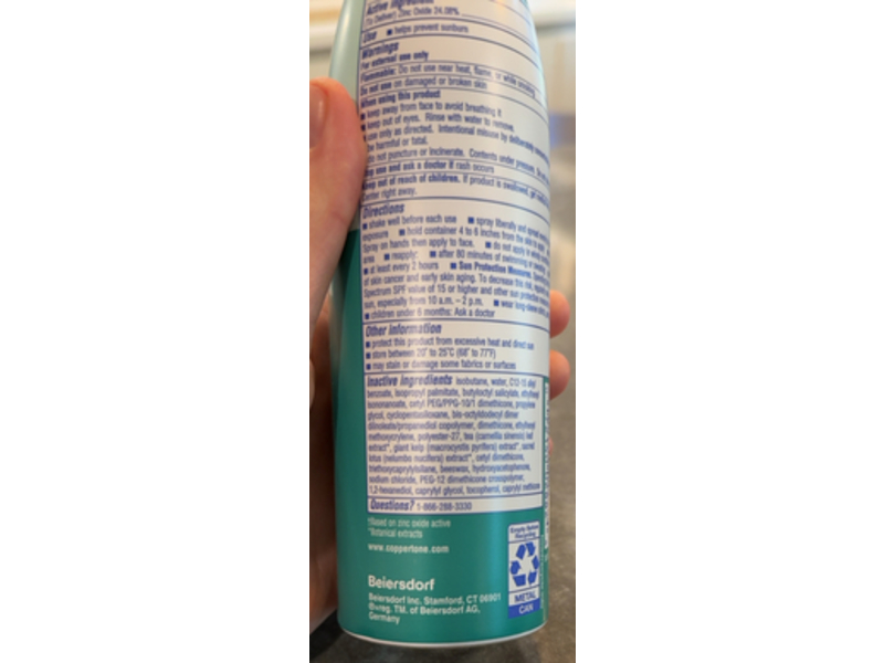 Coppertone Pure & Simple Sunscreen Spray, SPF 50, 5 oz/142 g"