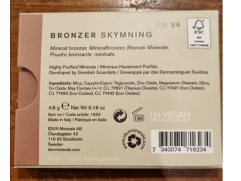 Idun Minerals Bronzer, Skymning, 0.16 oz/4.6 g