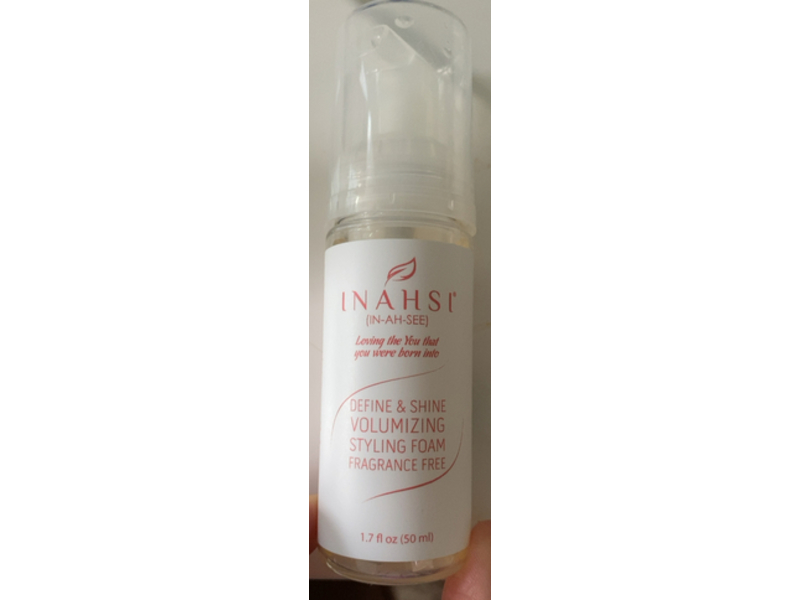 Inahsi Define & Shine Volumizing Styling Foam, Fragrance Free, 1.7 fl oz/50 mL