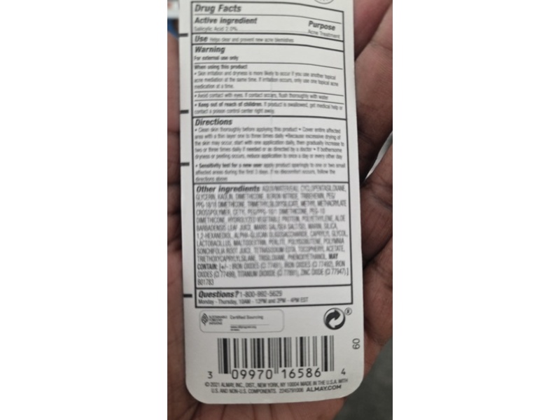 Almay Clear Complexion Concealer, 600 Dark, 0.3 fl oz/9 mL