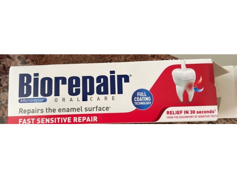 Biorepair Fast Sensitive Repair Toothpaste, 2.5 fl oz/75 mL