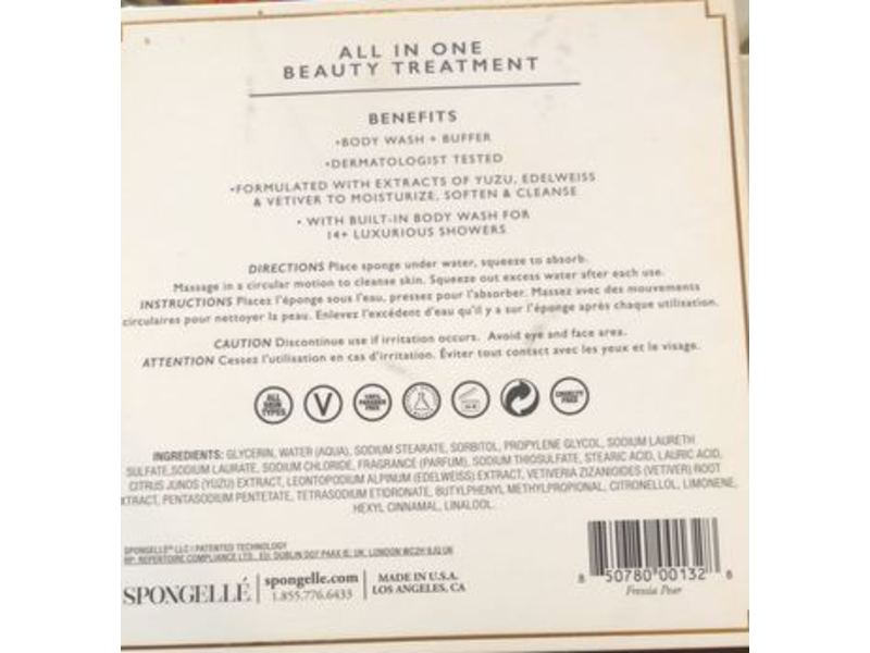 Spongelle Body Buffer, Freesia Pear, 3 oz/85 g