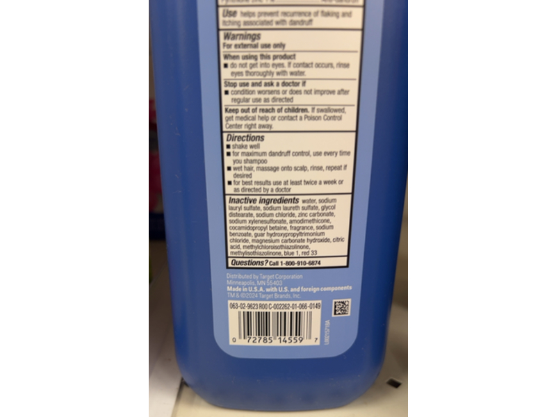 Up & Up Two-In-One Antidandruff Shampoo & Conditioner, Pyrithione Zinc, 22 fl oz/651 mL