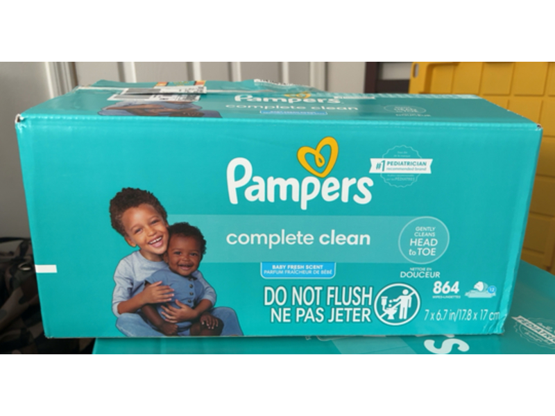 Pampers Complete Clean Baby Wipes, Baby Fresh Scent, 864 Count