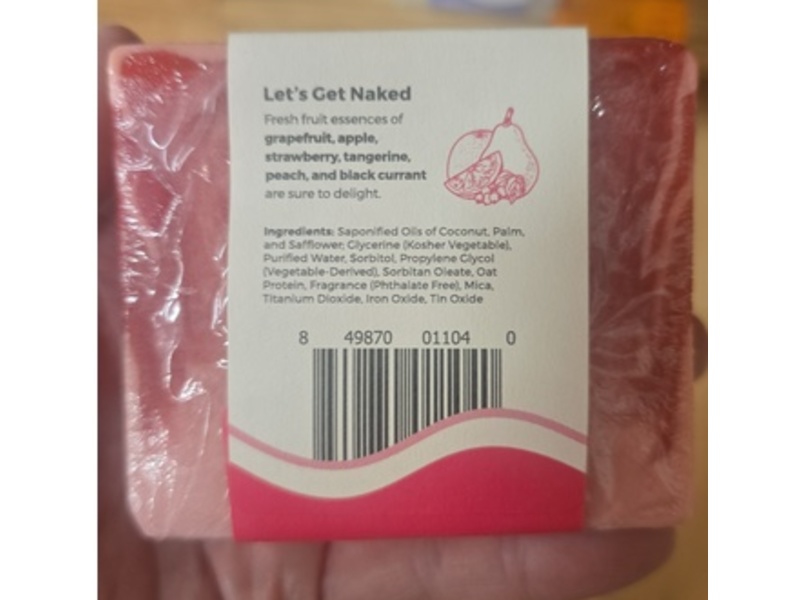 Enfusia Let's Get Naked Handmade Soap, 4.4 oz/124 g