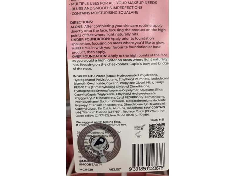 MCoBeauty Flawless Glow Luminous Skin Filter, 4.5 Medium, 1.01 fl oz/30 mL