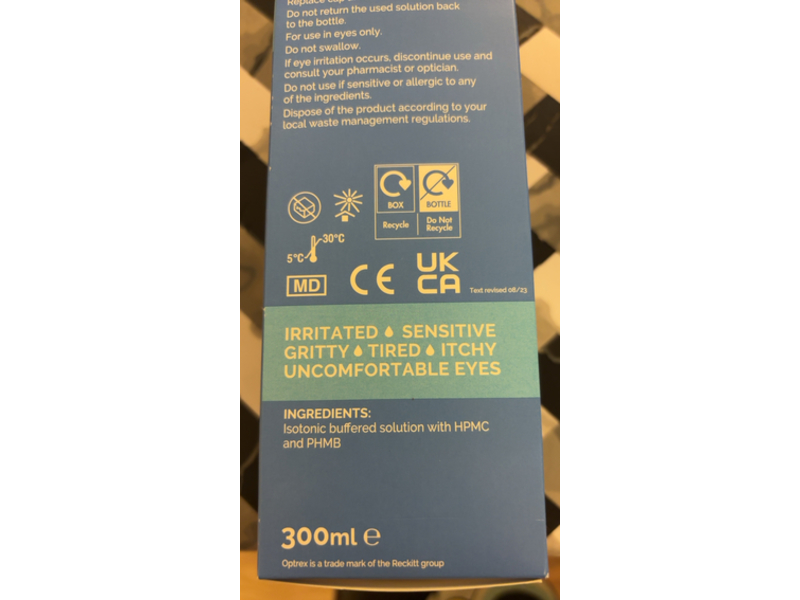 Optrex Multi Action Eye Wash, 300 mL