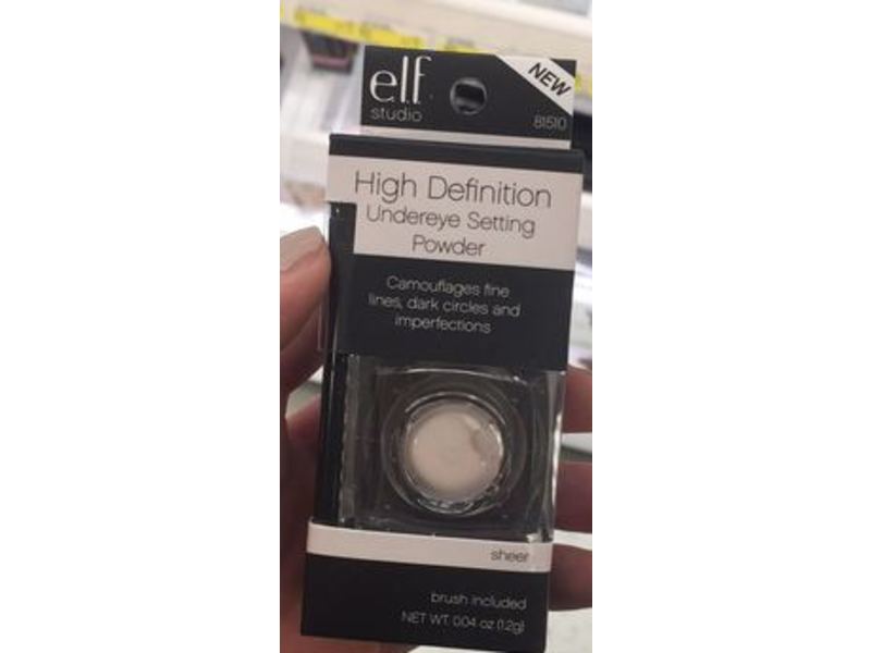 e.l.f. HD Undereye Concealer Setting Powder, Sheer, 0.04 oz/1.2 g
