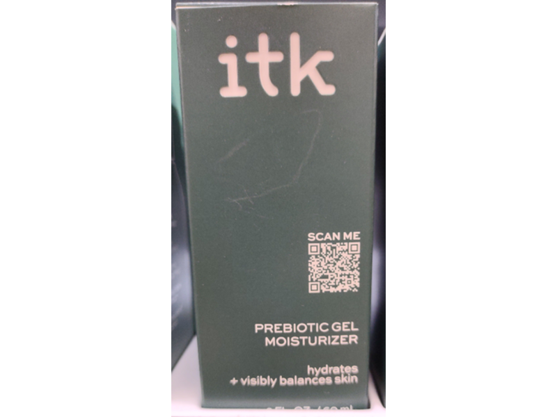 Itk Prebiotic Gel Moisturizer, Niacinamide + Squalane, 2 fl oz/60 mL