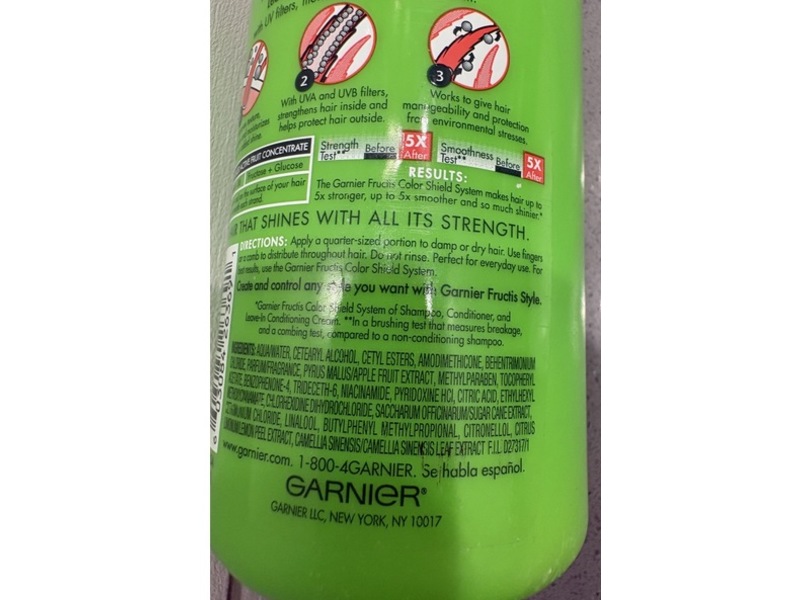 Garnier Color Shield Leave-In Conditioning Cream, Fructis, 10.2 fl oz/300 mL